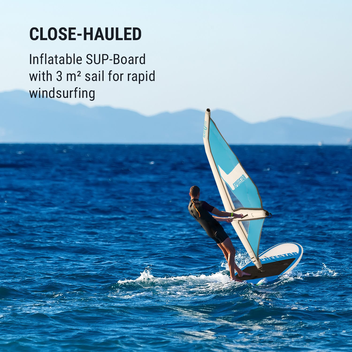KLARFIT Spreestar WS, nafukovací paddleboard, SUP-Board-Set, 300x10x71, modro-biela farba – Obrázok 2