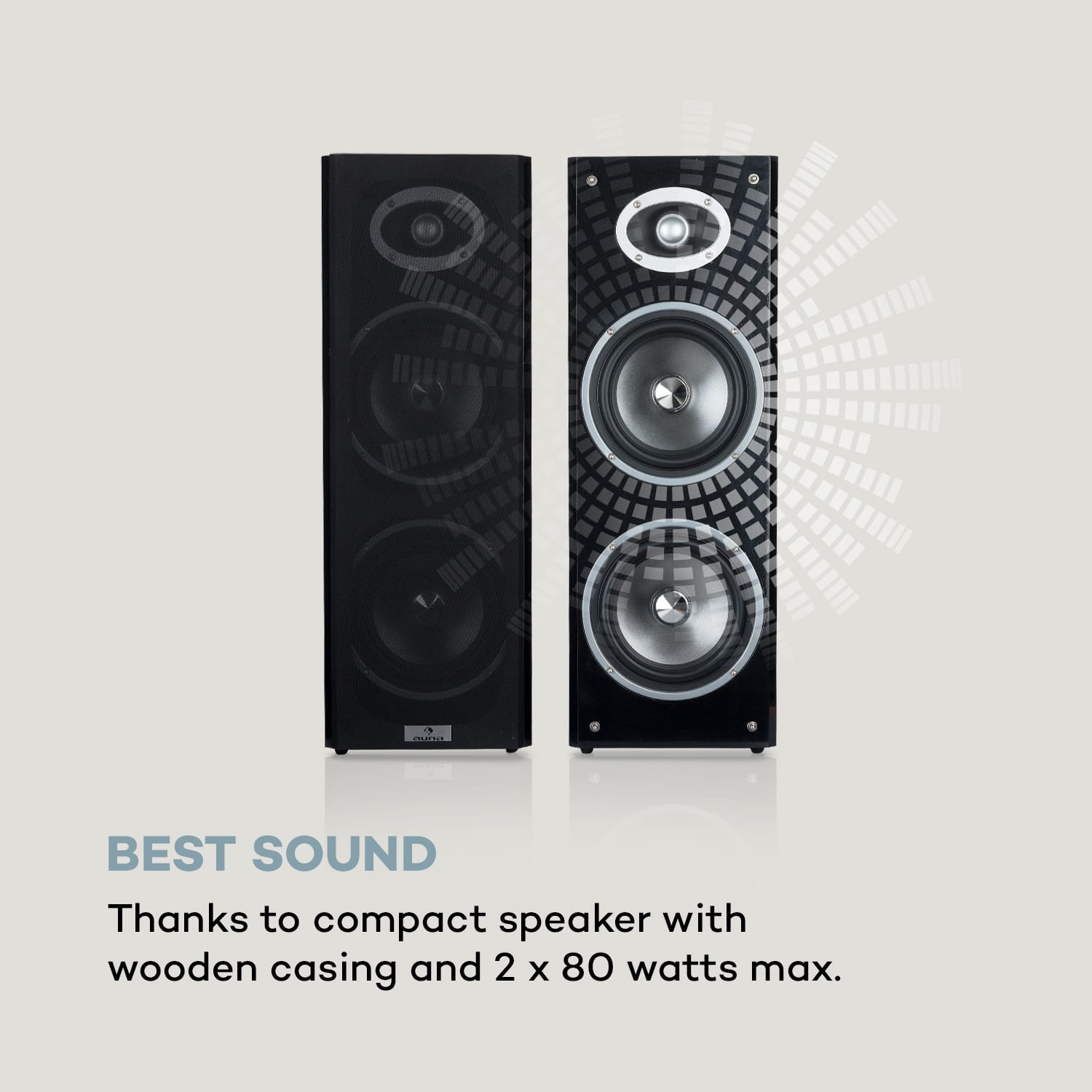 Auna Karaoke Star 4, karaoke sada, 2 x 80 W max., BT, USB port, 2 x bezdrôtový mikrofón – Obrázok 3