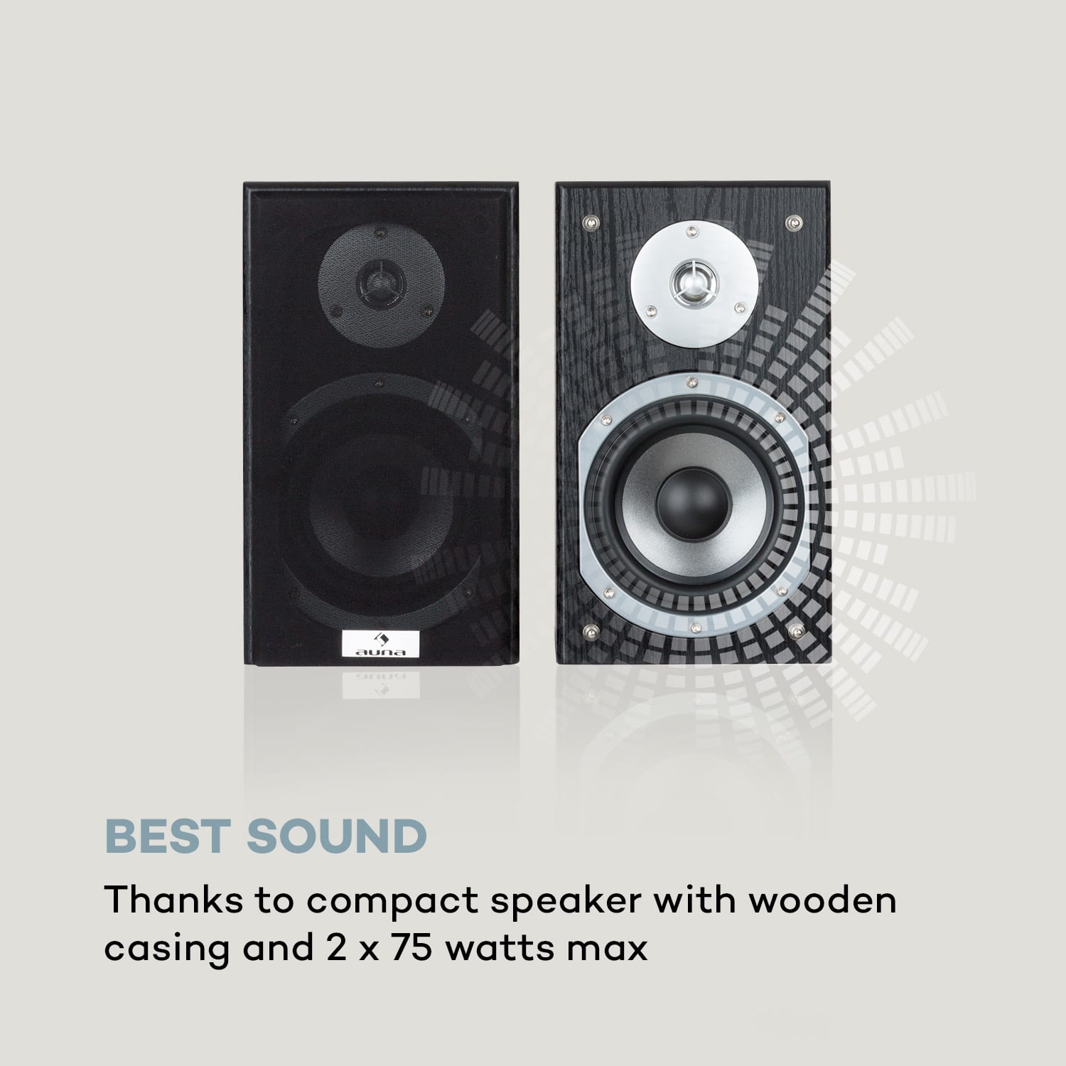 Auna Karaoke Star 3, karaoke sada, 2 x 45 W max., BT, USB port, linkový vstup, 2 x mikrofón – Obrázok 3