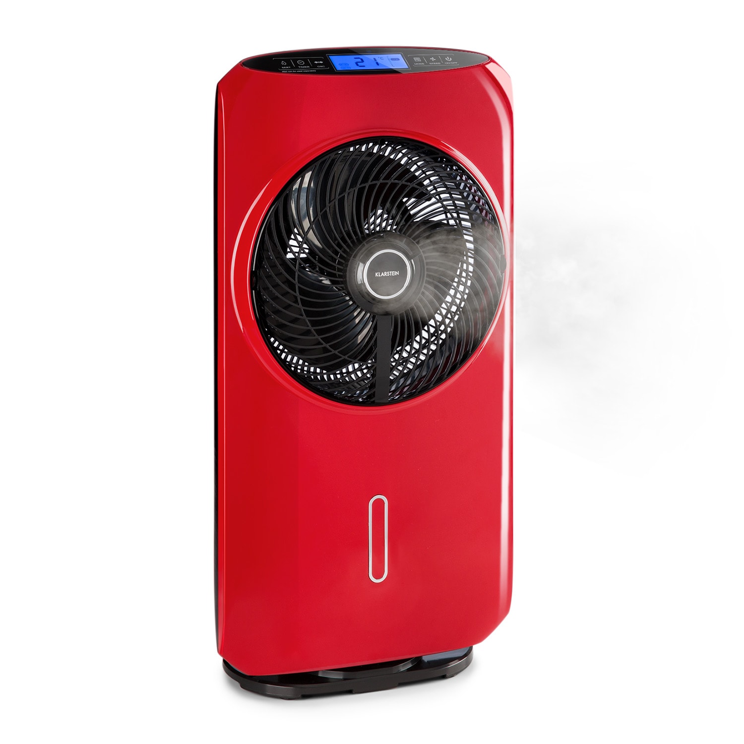 Klarstein Cool Tropic, stojanový ventilátor so zvlhčovačom vzduchu, 48 W, 2820 m³/h, červený