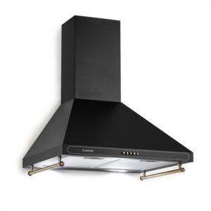 Klarstein Victoria, digestor, retro dizajn, 600m³/h, 2 LED lampy, čierna farba