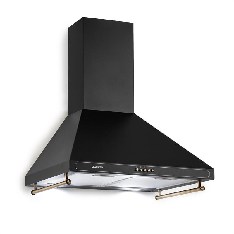 Klarstein Victoria, digestor, retro dizajn, 600m³/h, 2 LED lampy, čierna farba