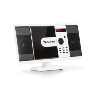 Auna MCD-82 BT, vertikálny stereo systém, DVD/CD, bluetooth, USB/SD, FM, HDMI, biely