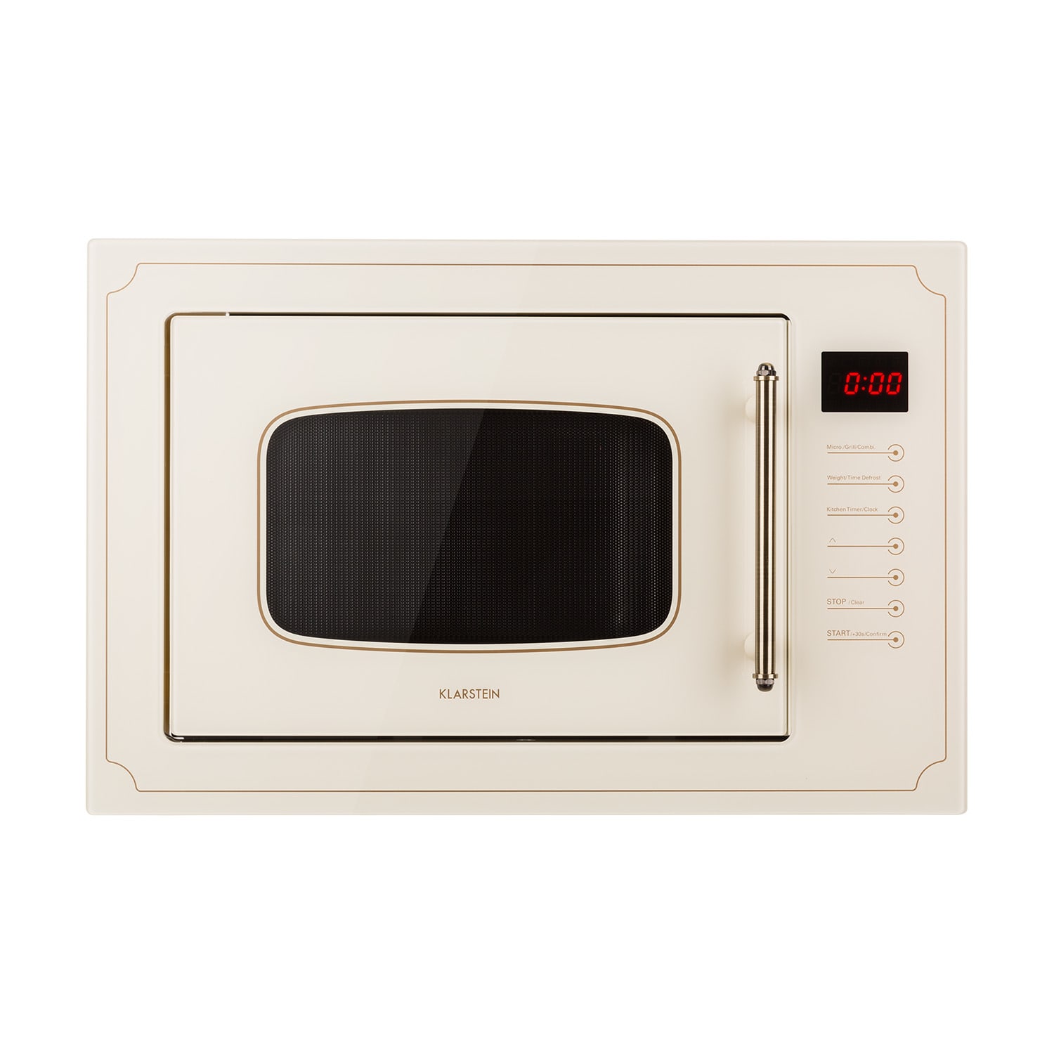 Klarstein Victoria 25, vstavaná mikrovlnná rúra, 25 litrov, 900 W, gril 1000 W, slonová kosť