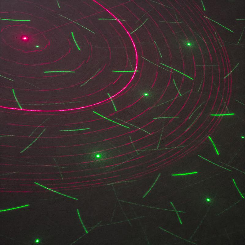 Beamz Helene Double Laser RG, dvojitý laser, multibodový, IRC, 3W, modré LED svetlo – Obrázok 5