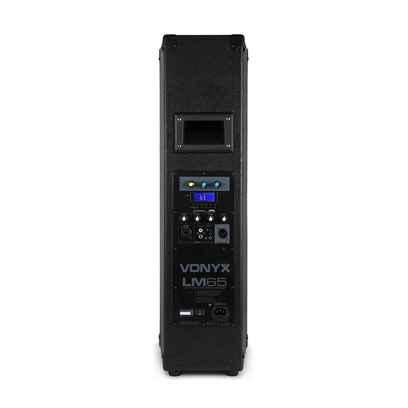 Vonyx LM65, PA reproduktor, bluetooth, 5 osvetľovacích režimov, 400W, čierna farba – Obrázok 3