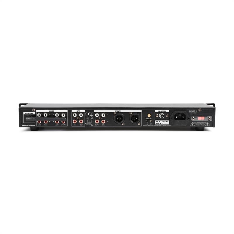 Power Dynamics PDC75, multimediálny prehrávač, 3 x RCA vstup, 2 x XLR vstup, bluetooth, čierny – Obrázok 2