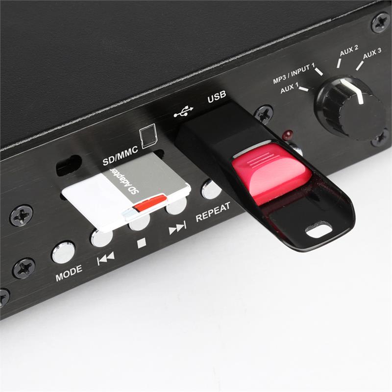 Power Dynamics PDC75, multimediálny prehrávač, 3 x RCA vstup, 2 x XLR vstup, bluetooth, čierny – Obrázok 3