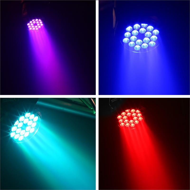 Beamz MHL Moving Head Wash, 18x 3W, RGB, DMX čierny – Obrázok 2