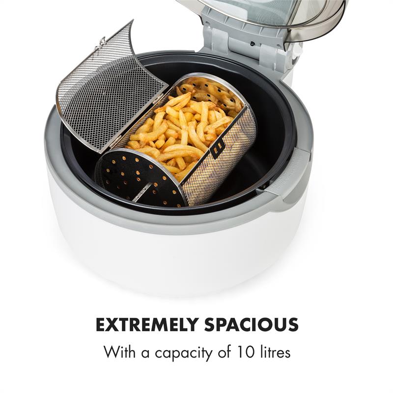 Klarstein VitAir Turbo Smart, teplovzdušná fritéza, 1400 W, 10 l, 20 programov, biela – Obrázok 5