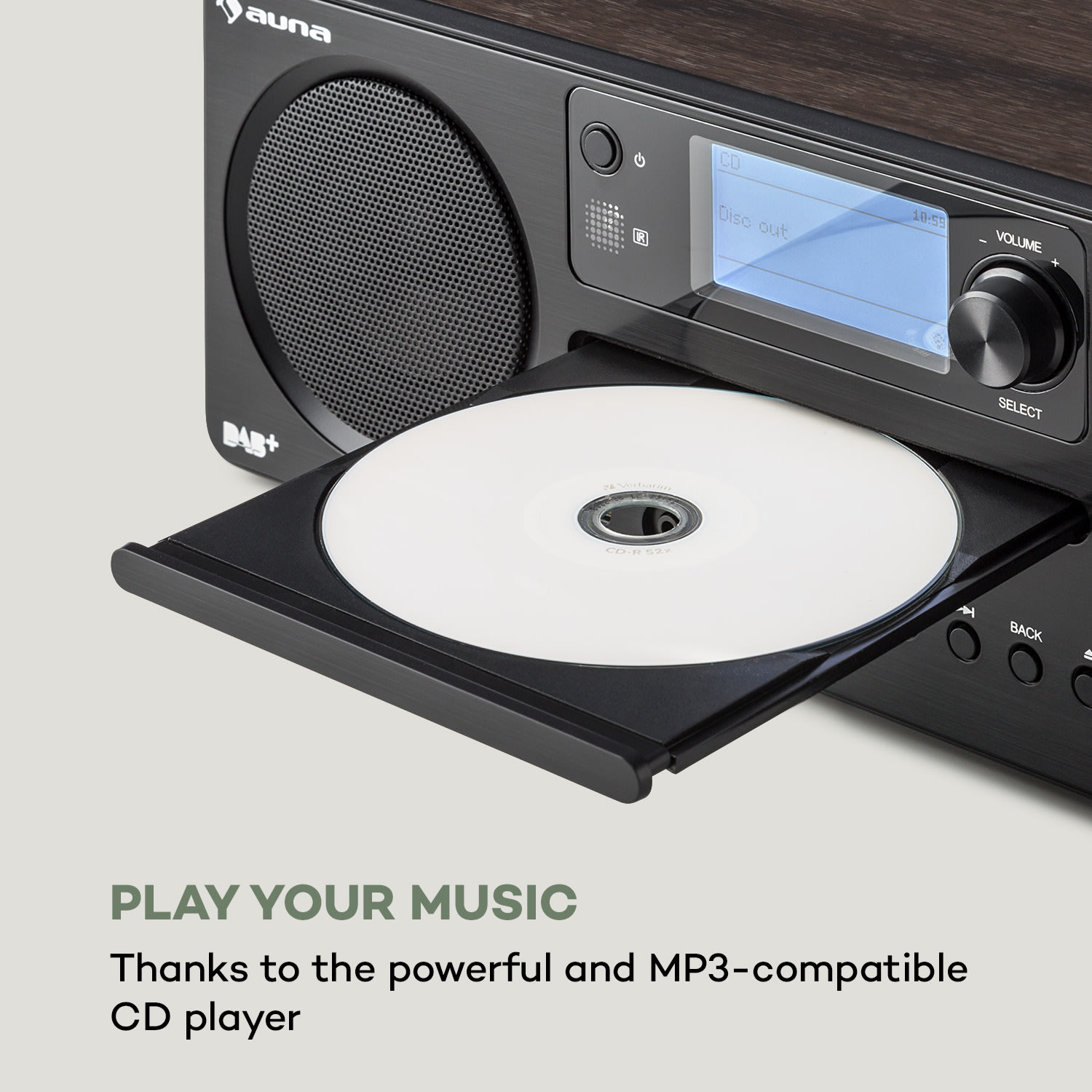 Auna Worldwide CD, internetové rádio, Spotify Connect, ovládanie cez aplikáciu, bluetooth, vlašský orech – Obrázok 3