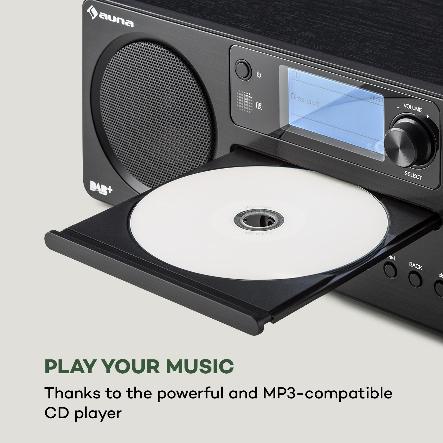 Auna Worldwide CD, internetové rádio, Spotify Connect, ovládanie cez aplikáciu, bluetooth, čierne – Obrázok 3