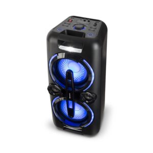 Auna Bazzter, párty zvukový systém, 2 x 50 W RMS, akumulátor, BT, USB, MP3, AUX, LED, mikrofón