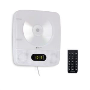 Auna Vertiplay, CD prehrávač, bluetooth, nočné svetlo, FM rádio, AUX, digitálne hodiny, biely