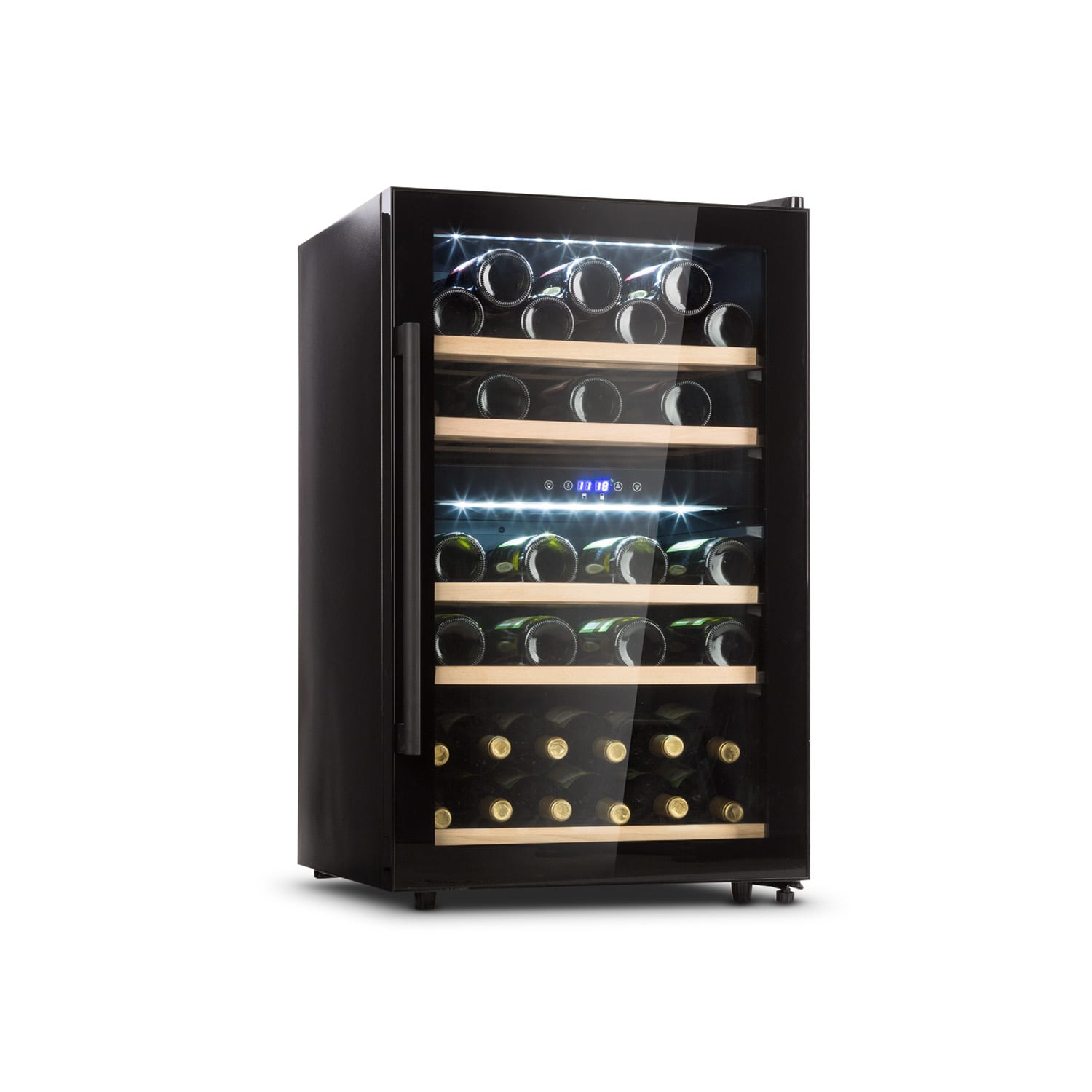 Klarstein Barossa 40D, vinotéka, 135 l, 2 zóny, 41 fliaš, sklenené dvere, dotyková