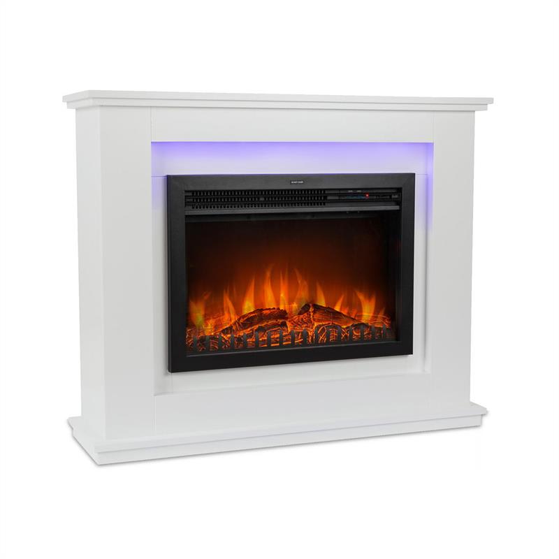Klarstein Salzburg, elektrický krb, 1000/2000 W, InstaFire, diaľkový ovládač, biely