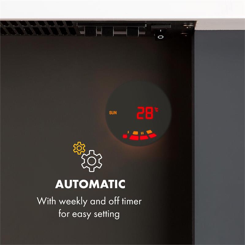 Klarstein Salzburg, elektrický krb, 1000/2000 W, InstaFire, diaľkový ovládač, biely – Obrázok 5