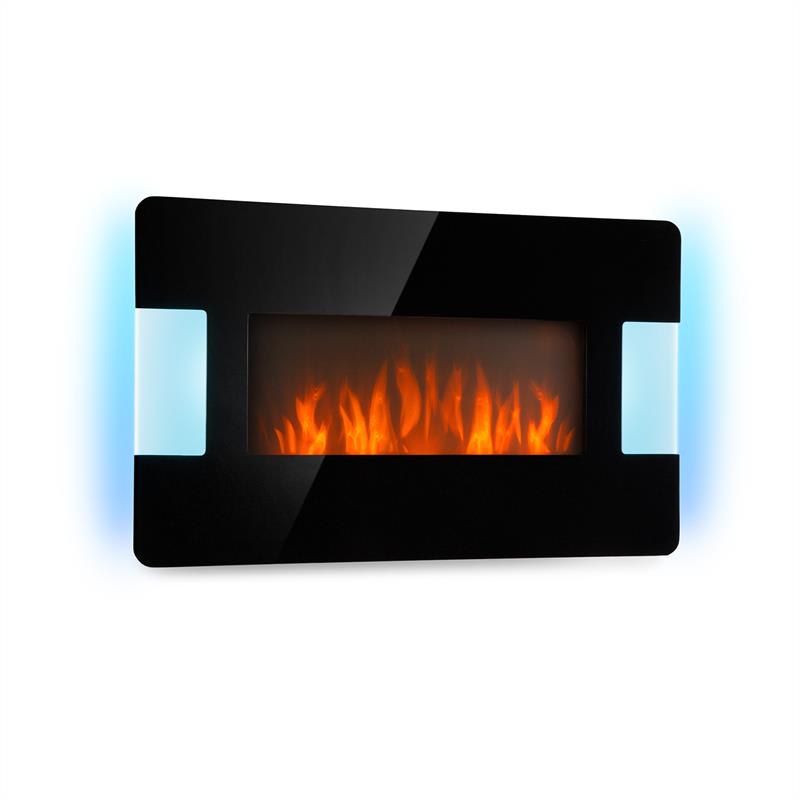 Klarstein Belfort Light & Fire, elektrický krb, 1000/2000 W, diaľkové ovládanie, čierny