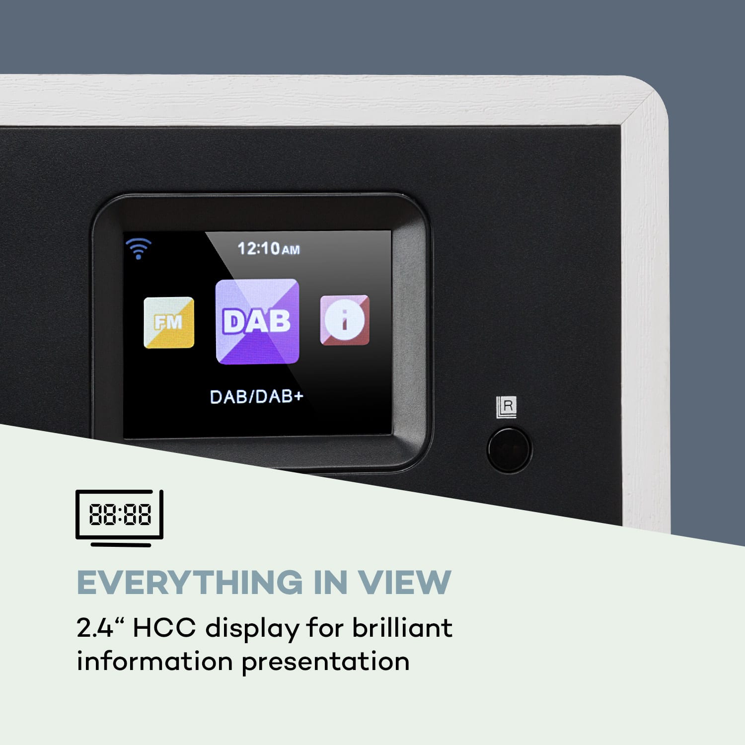 Auna Radio Gaga 2.0, internetové rádio, DAB+, WLAN, FM, bluetooth, AUX, biele – Obrázok 5