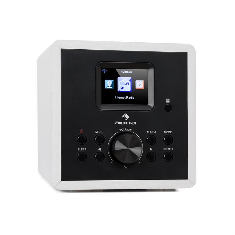 Auna Radio Gaga 2.0, internetové rádio, DAB+, WLAN, FM, bluetooth, AUX, biele