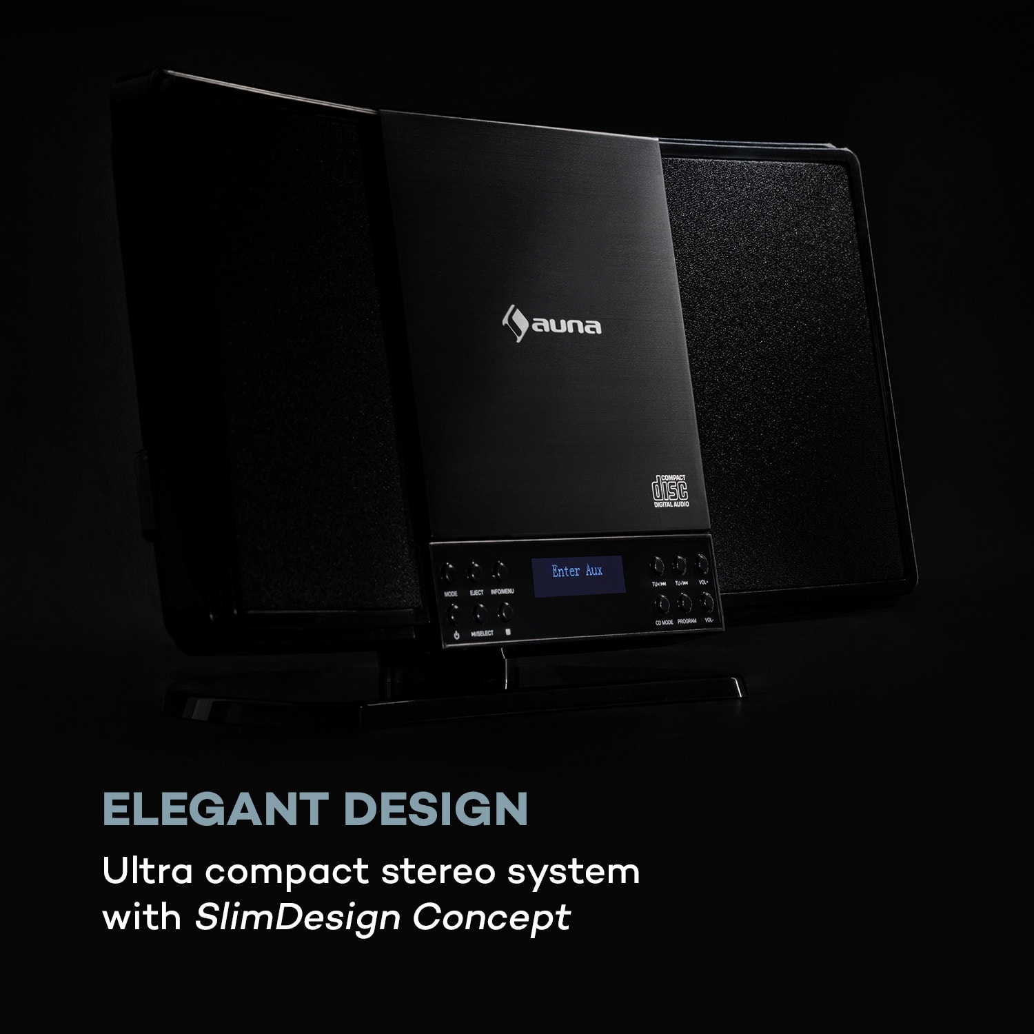 Auna V14-DAB, Vertikálny stereo systém, CD FM a DAB+ tuner, BT, čierny – Obrázok 3