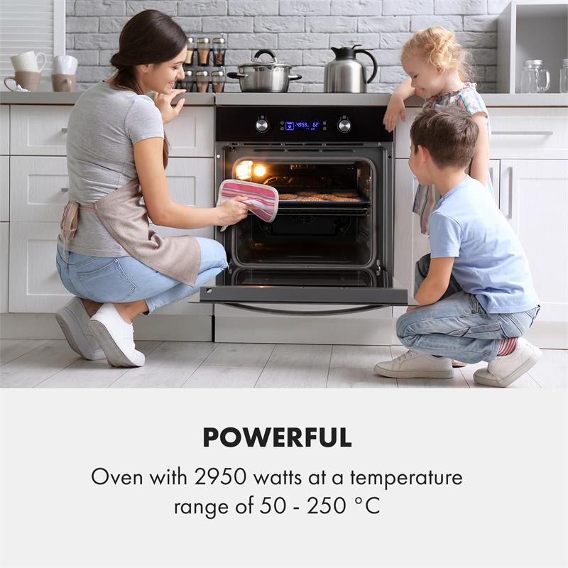 Klarstein Gusteau, vstavaná rúra, elektrická, 2950 W, 8 funkcií – Obrázok 2