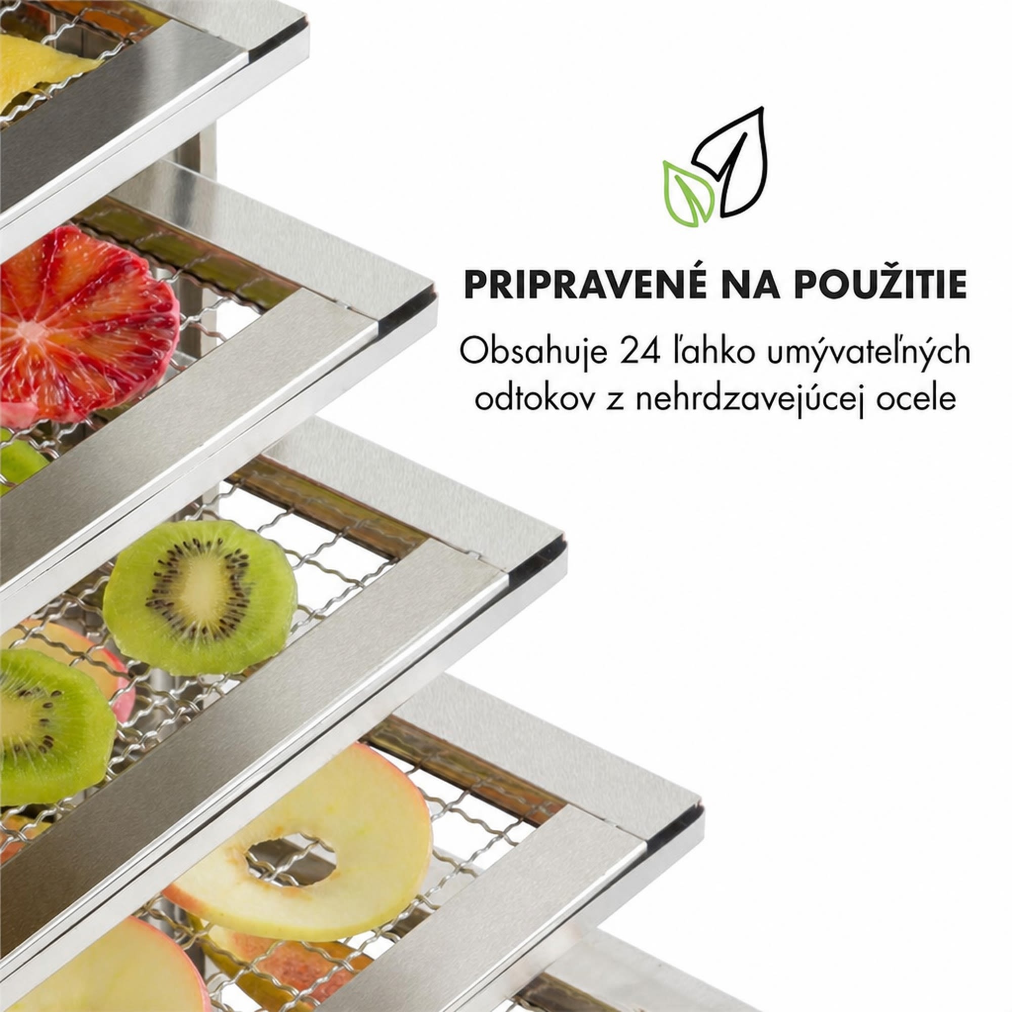 Klarstein Master Jerky 24, sušička potravín, 5850 W, 40-90 °C, 15-hod. časovač, nehrdzavejúca oceľ, strieborná – Obrázok 4