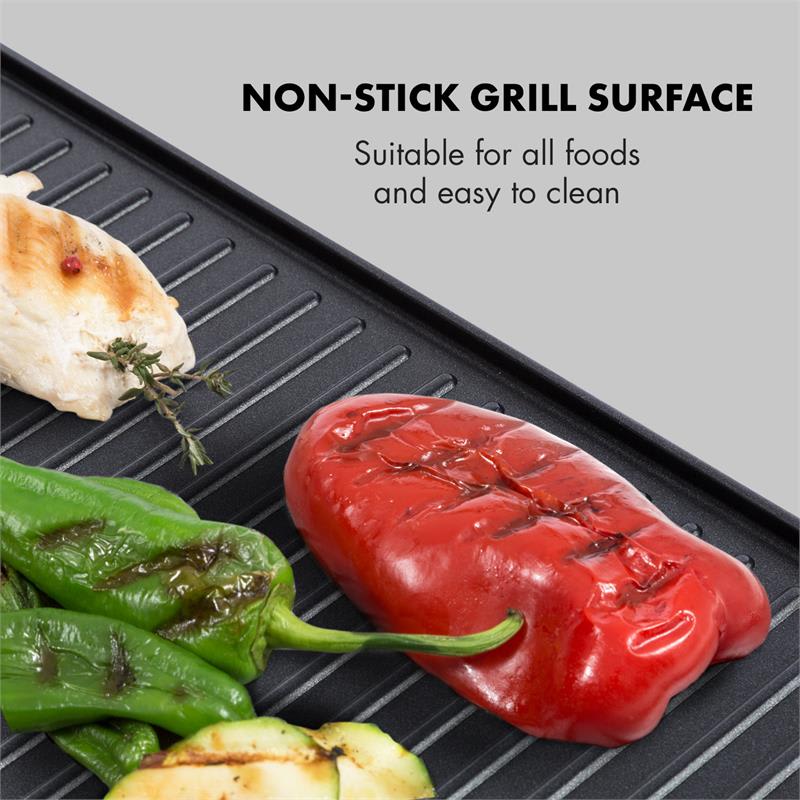 Klarstein Porterhouse, elektrický gril, 2200 W, stolný gril, keramický povrch – Obrázok 4
