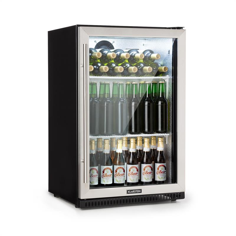 Klarstein Beersafe Pro, chladnička, 133 l, sklené dvere, 2 vsuvné poličky, čierna