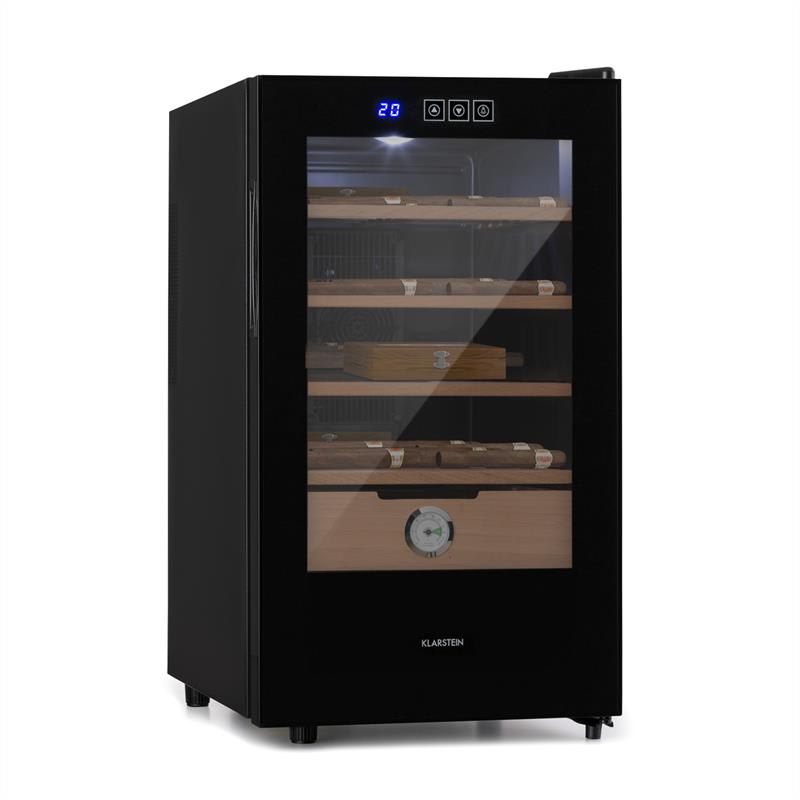 Klarstein El Presidente 48, humidor na cigary, 48 l, 4 police, cédrové drevo, čierny