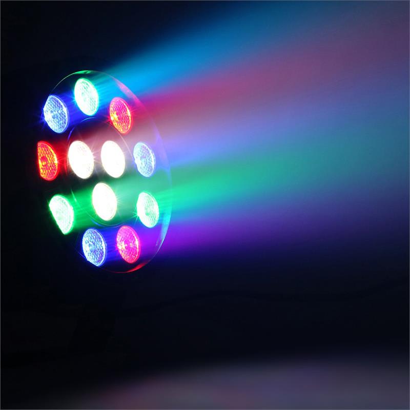 Beamz Party, UV Par reflektor, 15 W, 12 x UV LED dióda, DMX režim a samostatná prevádzka, LED displej, čierny – Obrázok 4