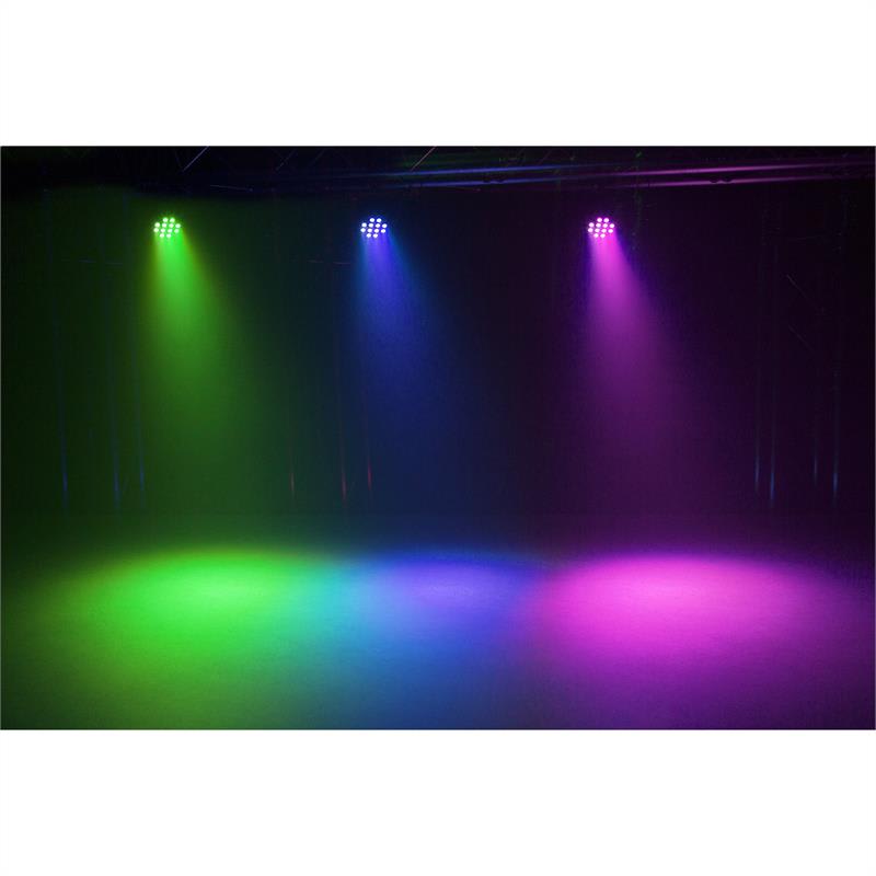 Beamz SlimPar 35, LED reflektor, 12 x 3 W 3 v 1 RGB LEDky, DMX/Standalone, čierny – Obrázok 2
