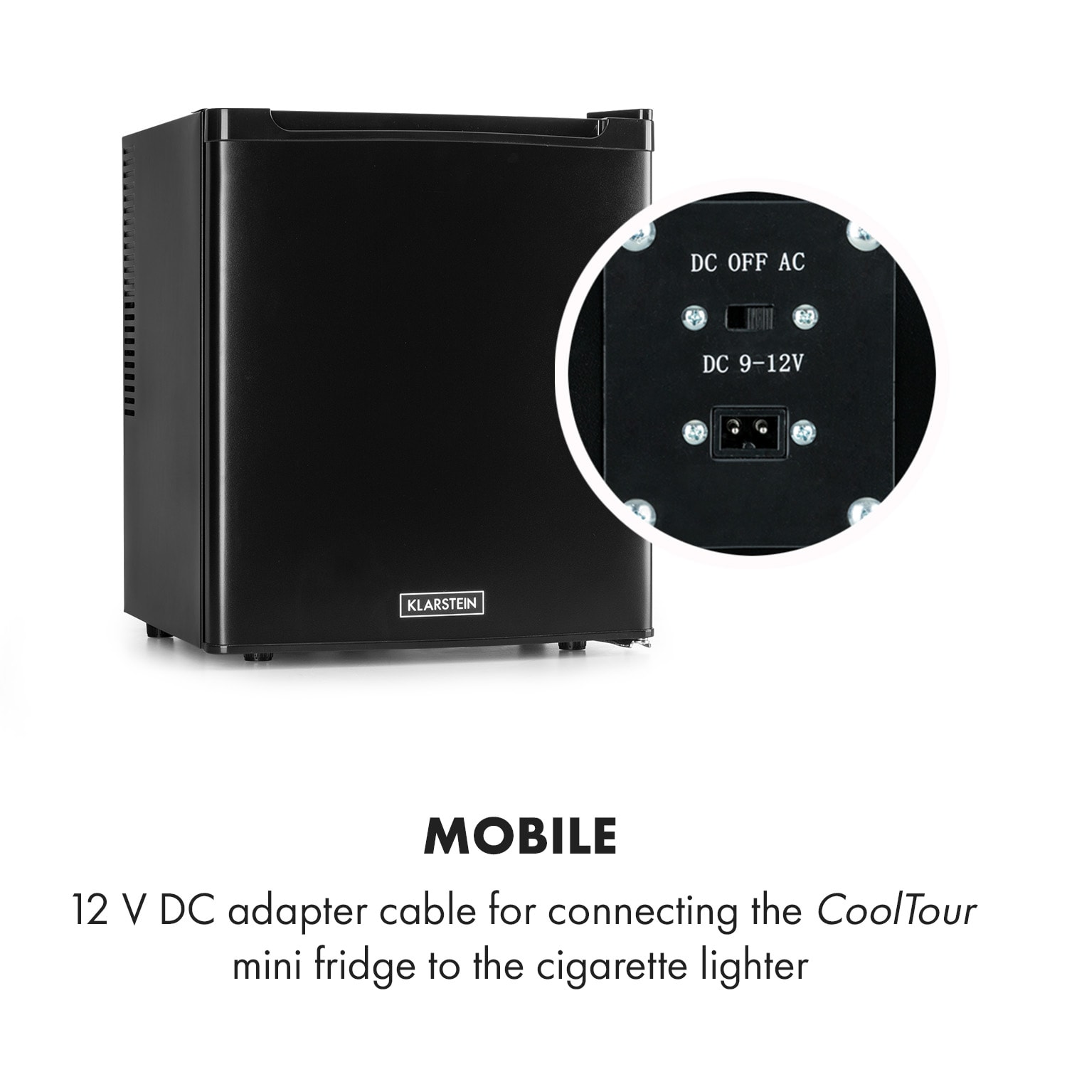 Klarstein CoolTour, adaptérový kábel, 12 V, čierny – Obrázok 2