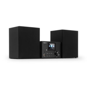 OneConcept Streamo, stereo systém s internetovým rádiom, WLAN, DAB+, FM, CD prehrávač, BT, čierny
