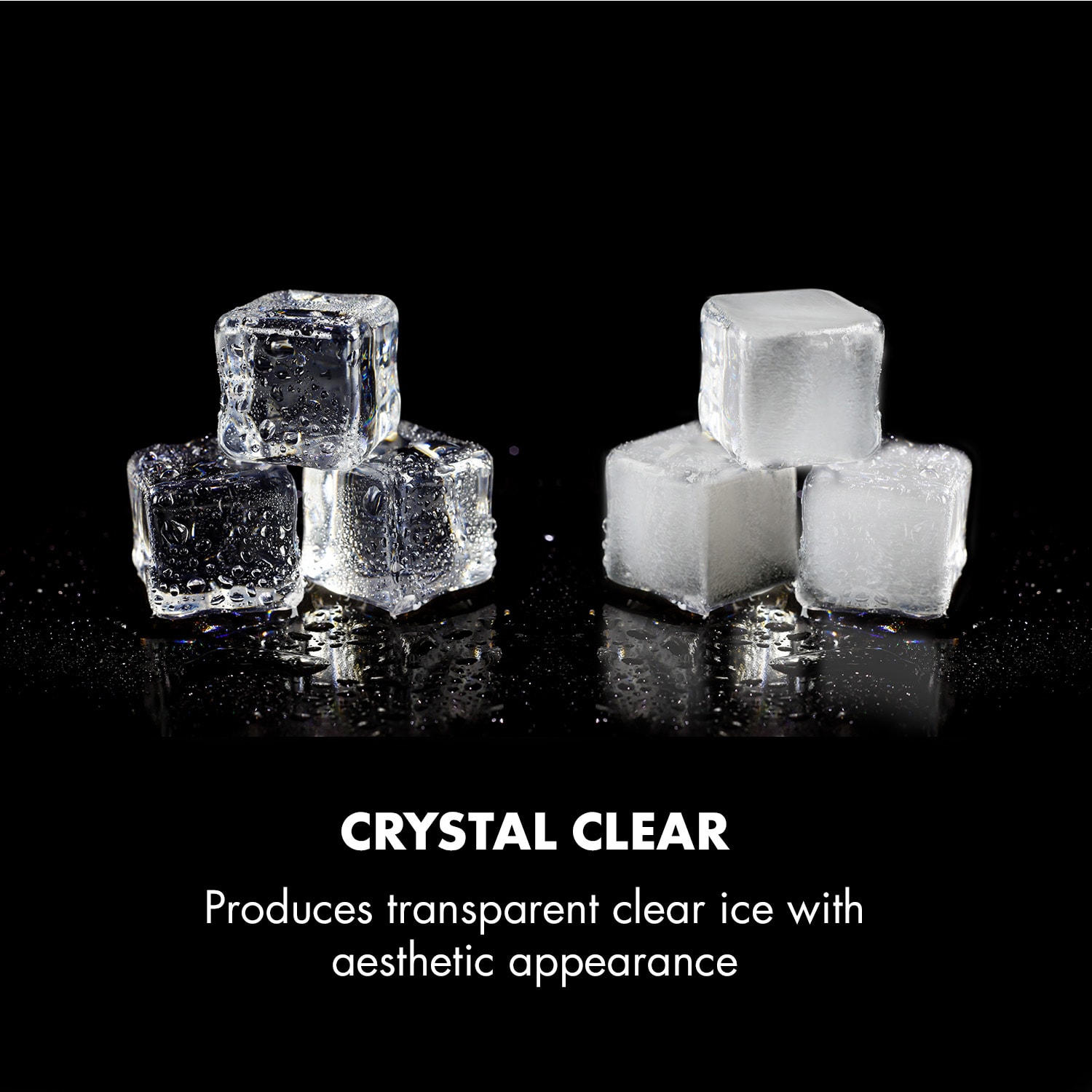 Klarstein Clearcube LCD, výrobník ľadu, priehľadný ľad, 15 – 20 kg/24 hod., biely – Obrázok 4