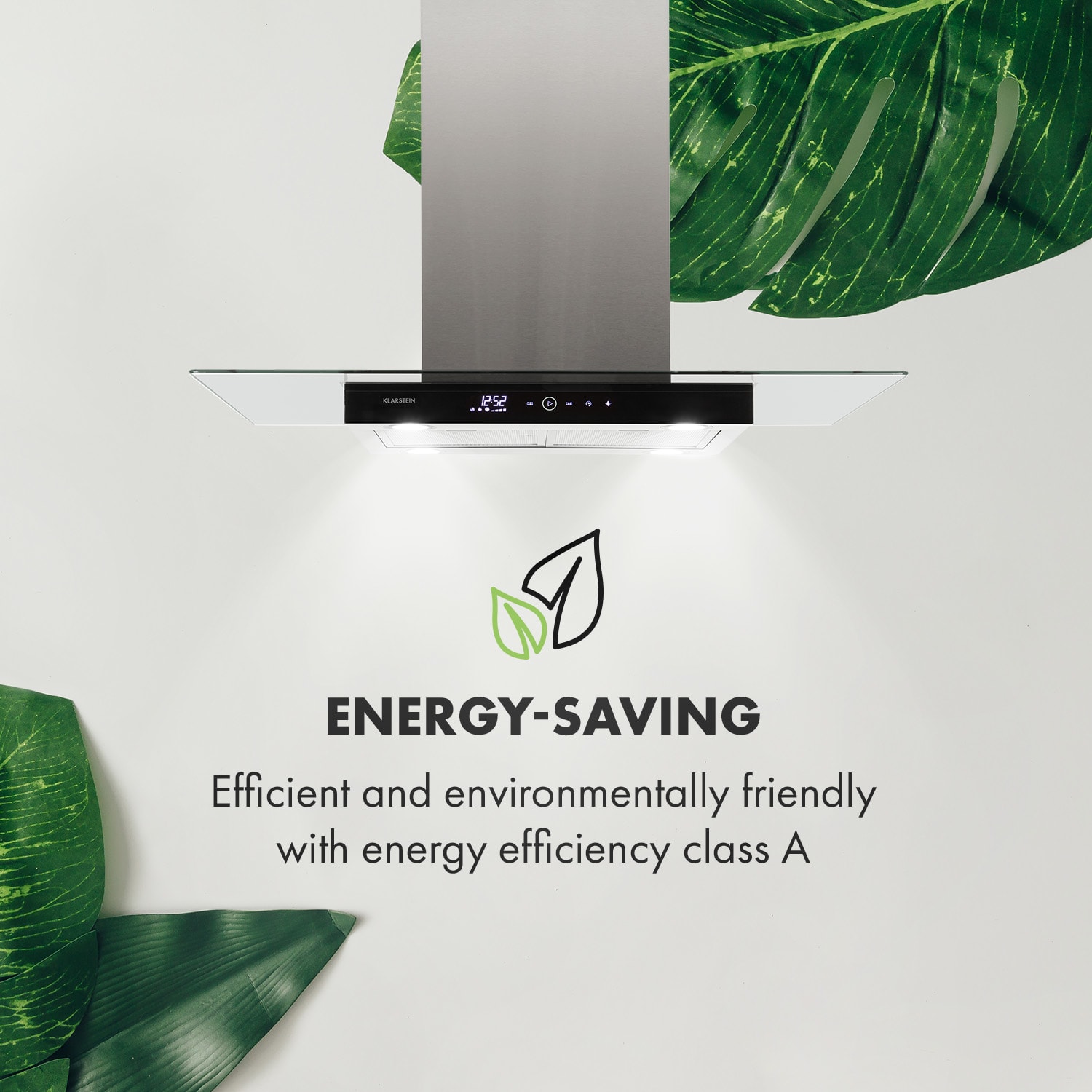 Klarstein Aurelia, digestor, 90 cm, 600 m³/h, energetická trieda A, ušľachtilá oceľ, strieborný – Obrázok 3