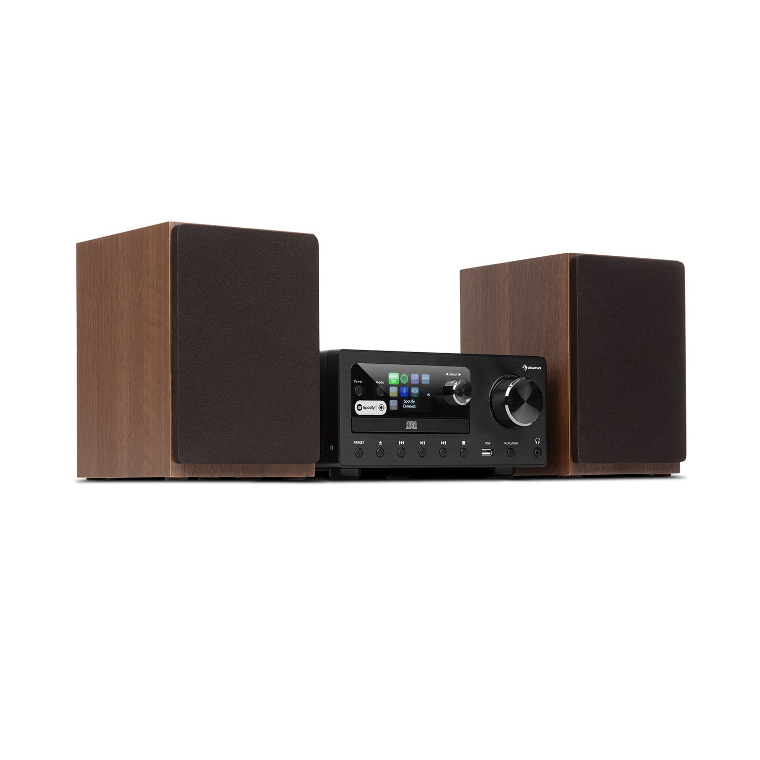 Auna Connect System, stereo systém, max 80 W, internetové/DAB+/FM rádio, CD-prehrávač