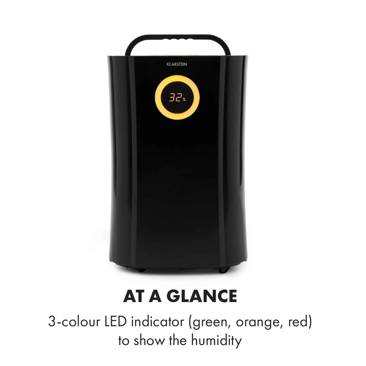 Klarstein DryFy Pro Connect Smart, Odvlhčovač vzduchu, WiFi, Kompresný, 20l / d, 20sqm, 370W, Čierna – Obrázok 4