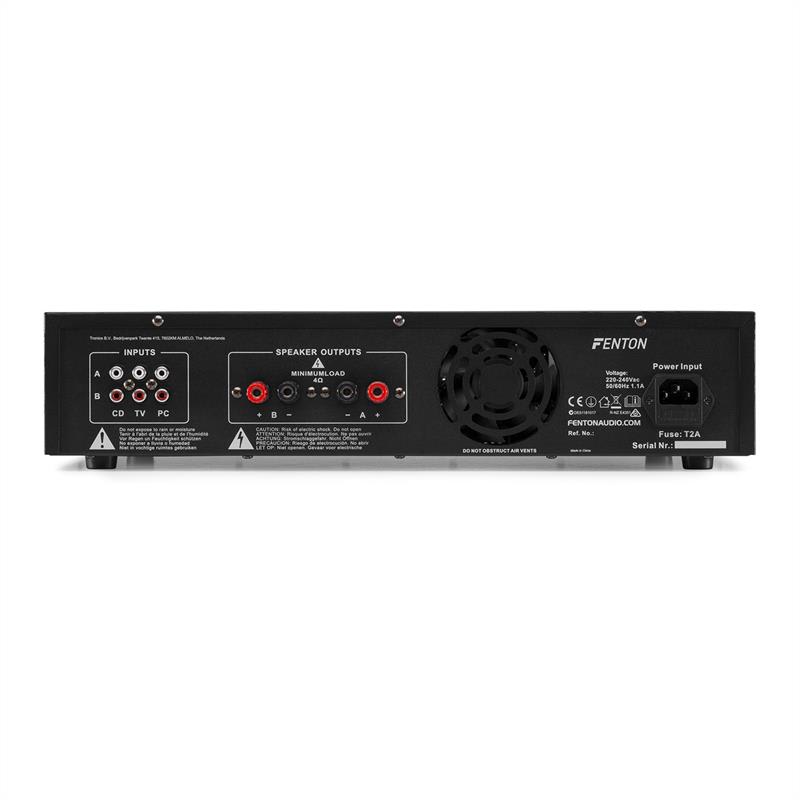 Fenton FPL1000, digitálny zosilňovač, 2 x 500 W, BT, prehrávač médií, USB port, SD slot – Obrázok 2