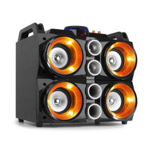 Fenton MDJ200, párty stanica, 150W, 4x4“ reproduktory, 2000mAh batéria, čierna/oranžová