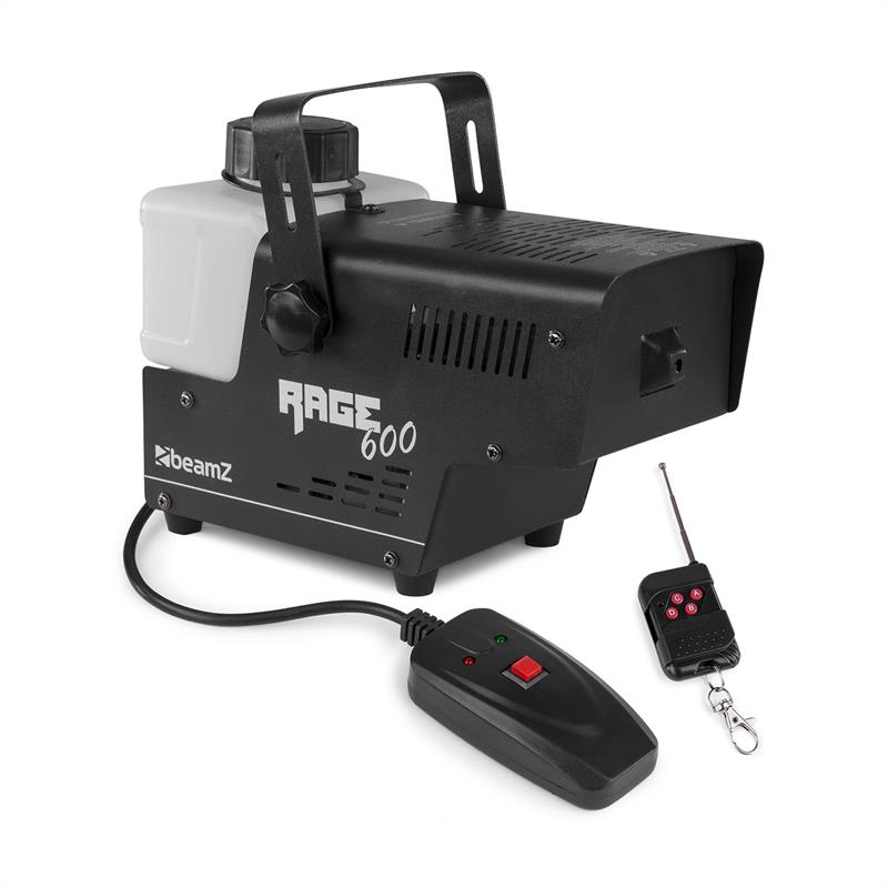 Beamz Rage 600, dymostroj, 600 W, 65 m³/min., 0,5 l, diaľkový ovládač