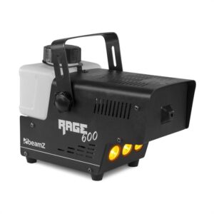 Beamz Rage 600LED, výrobník hmly, 600 W, 65 m³/min., 3 x LED, 0,5 l, káblový diaľkový ovládač