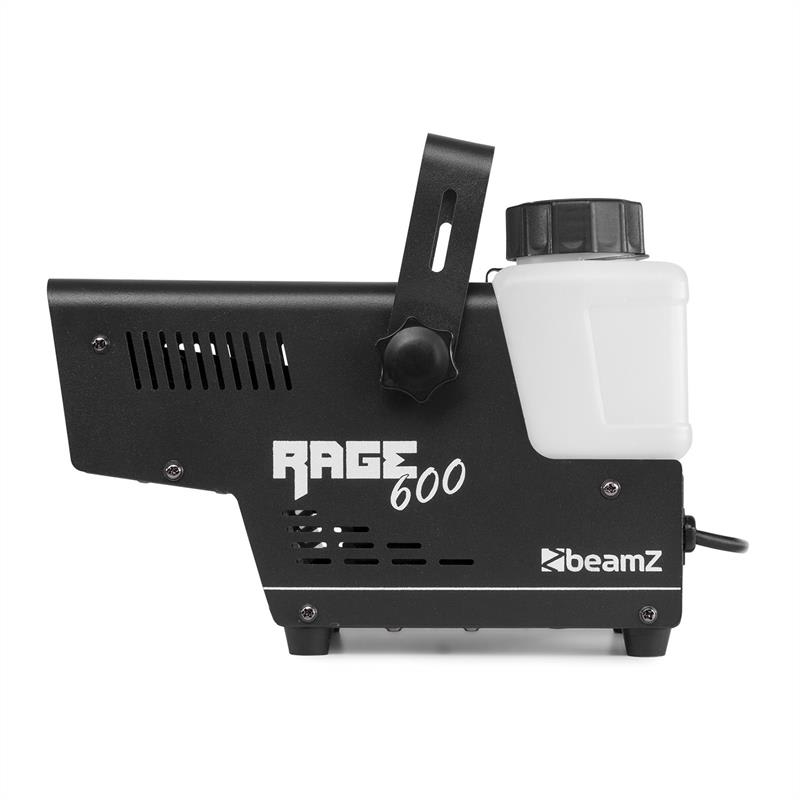 Beamz Rage 600LED, výrobník hmly, 600 W, 65 m³/min., 3 x LED, 0,5 l, káblový diaľkový ovládač – Obrázok 4