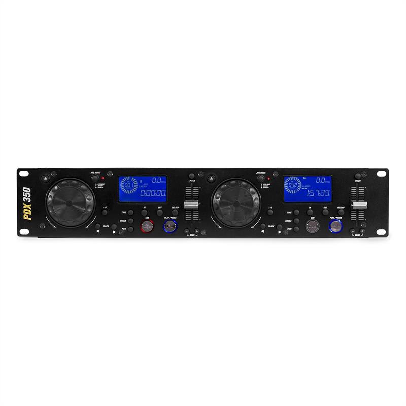 Power Dynamics PDX350, duálny DJ-CD/USB-prehrávač-ovládač, CD/USB/MP3, čierny – Obrázok 2