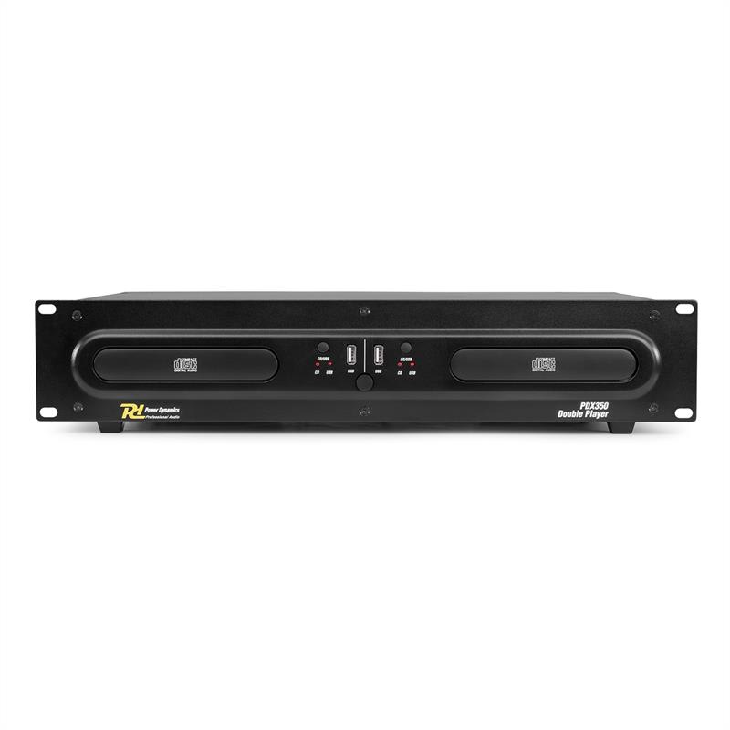 Power Dynamics PDX350, duálny DJ-CD/USB-prehrávač-ovládač, CD/USB/MP3, čierny – Obrázok 3