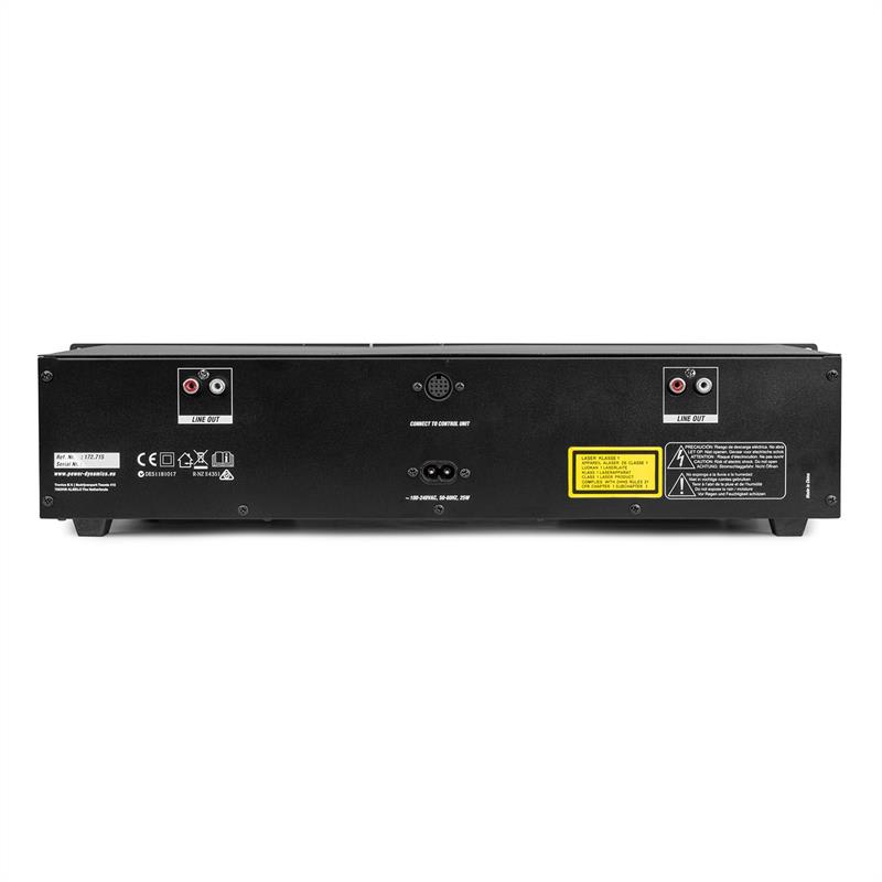 Power Dynamics PDX350, duálny DJ-CD/USB-prehrávač-ovládač, CD/USB/MP3, čierny – Obrázok 4