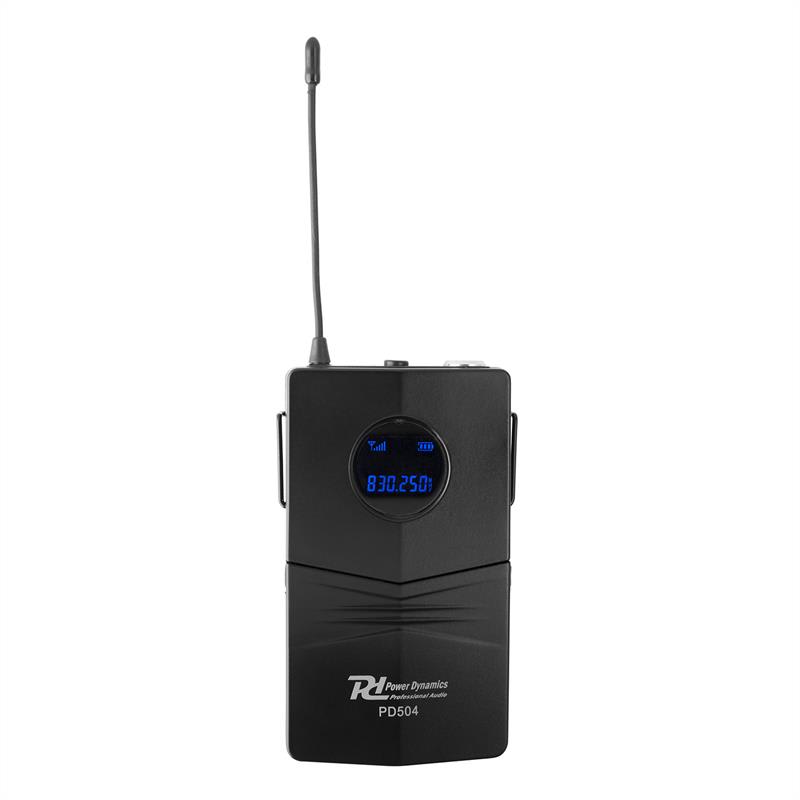 Power Dynamics PD504B, sada UHF bezdrôtových mikrofónov, 4 x headset + vreckový vysielač, 4 x 50 kanálov – Obrázok 4