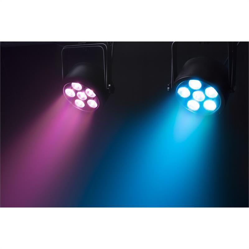 Beamz Professional BAC302, ProPar reflektor, 6 x 12 W, 6 v 1 LED RGBWA-UV diódy, stmievanie, diaľkový ovládač – Obrázok 2