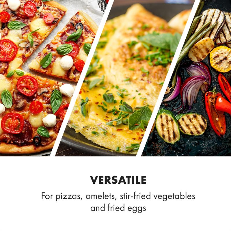 Klarstein AeroVital Cube Chef, tanier na pizzu, vysoký nástavec na grilovanie, príslušenstvo, nehrdzavejúca oceľ – Obrázok 3