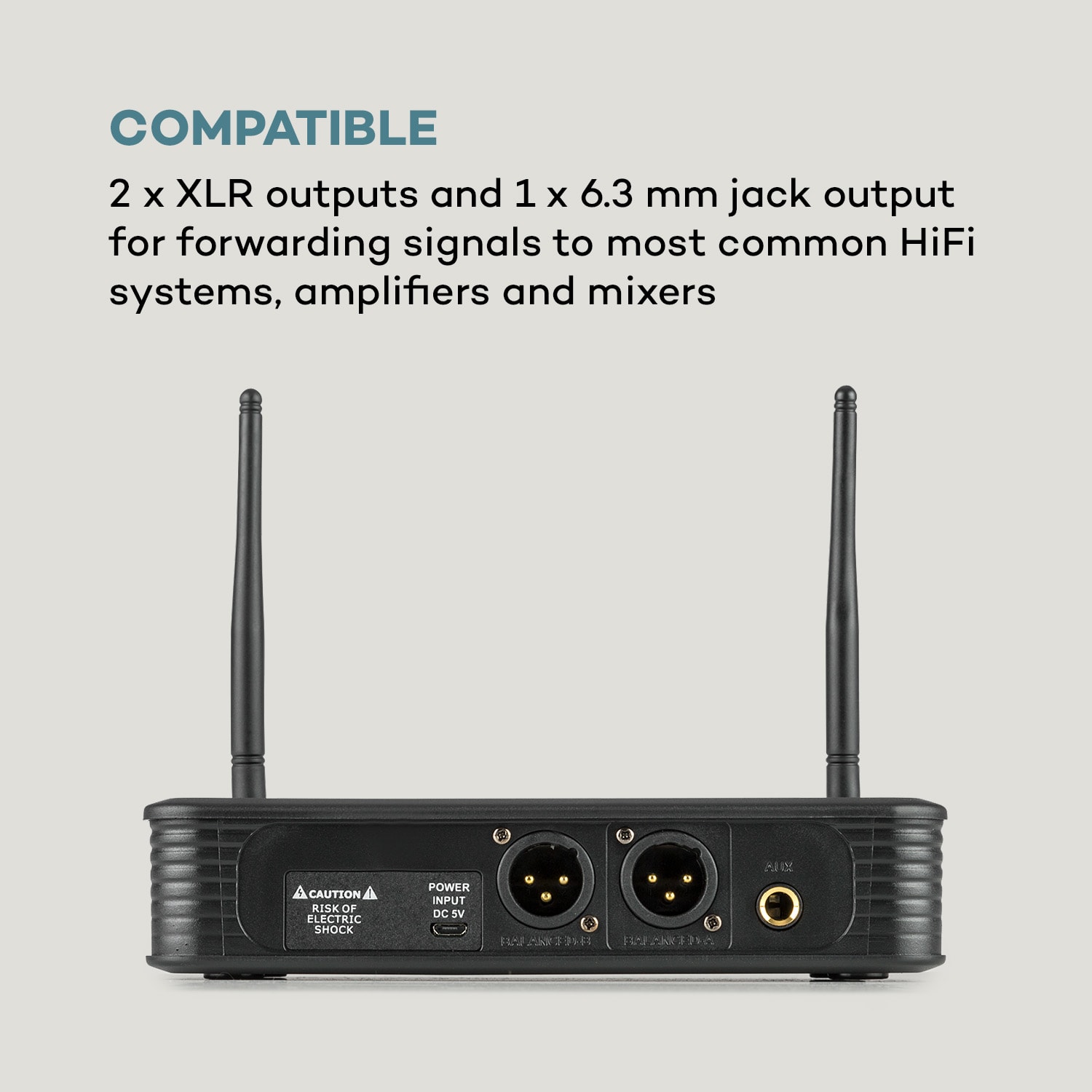 Auna Pro UHF200F-2H, sada 2-kanálových UHF bezdrôtových mikrofónov, prijímač, 2 x ručný mikrofón, čierna – Obrázok 5